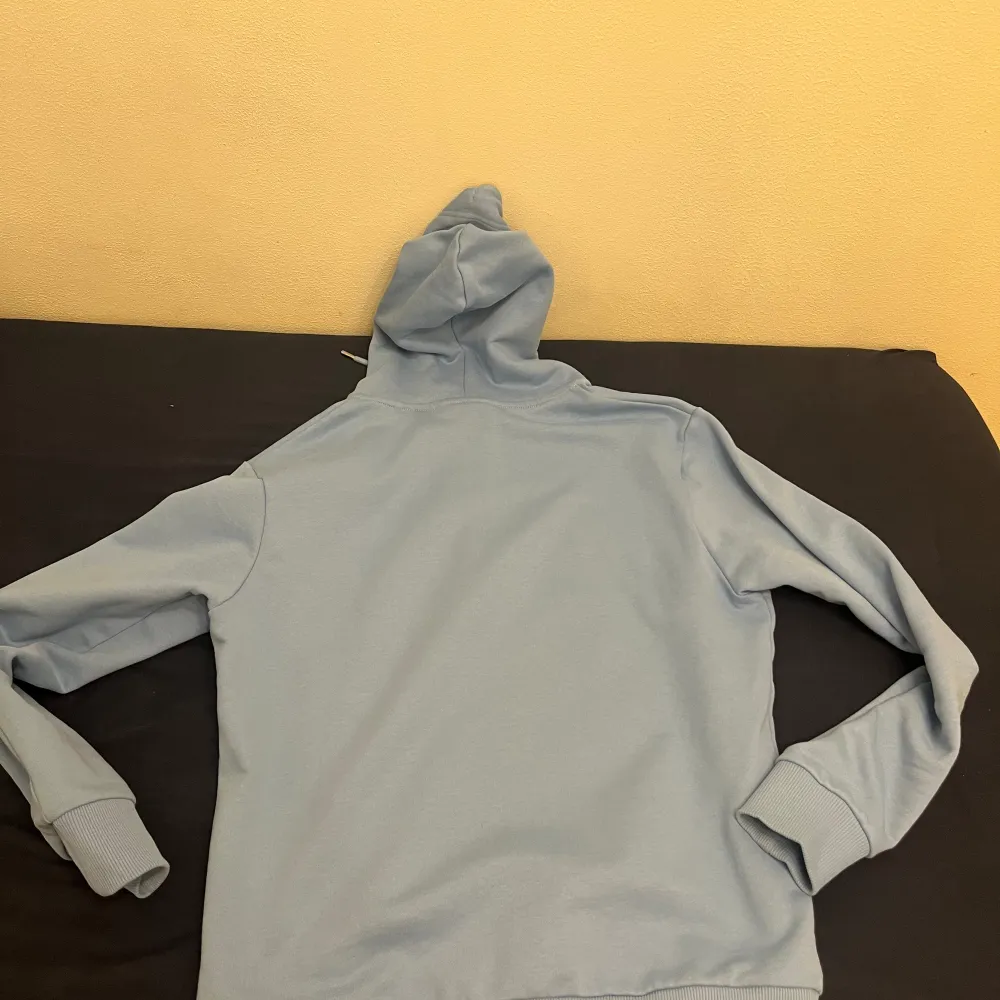 Ljusblå Gant hoodie, Aldrig använt den då den är för stor för mig , annars väldigt skön och snygg. Bra material,  Ordinarie pris 1000 Pris 600 . Hoodies.