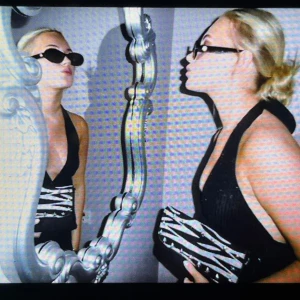 Zebra mönstrad väska - Stargirl Bag 🦓🍸🎞️ - 349kr - Stolek: S - Färg: Svart & Zebra mönster - Skick: mycket bra