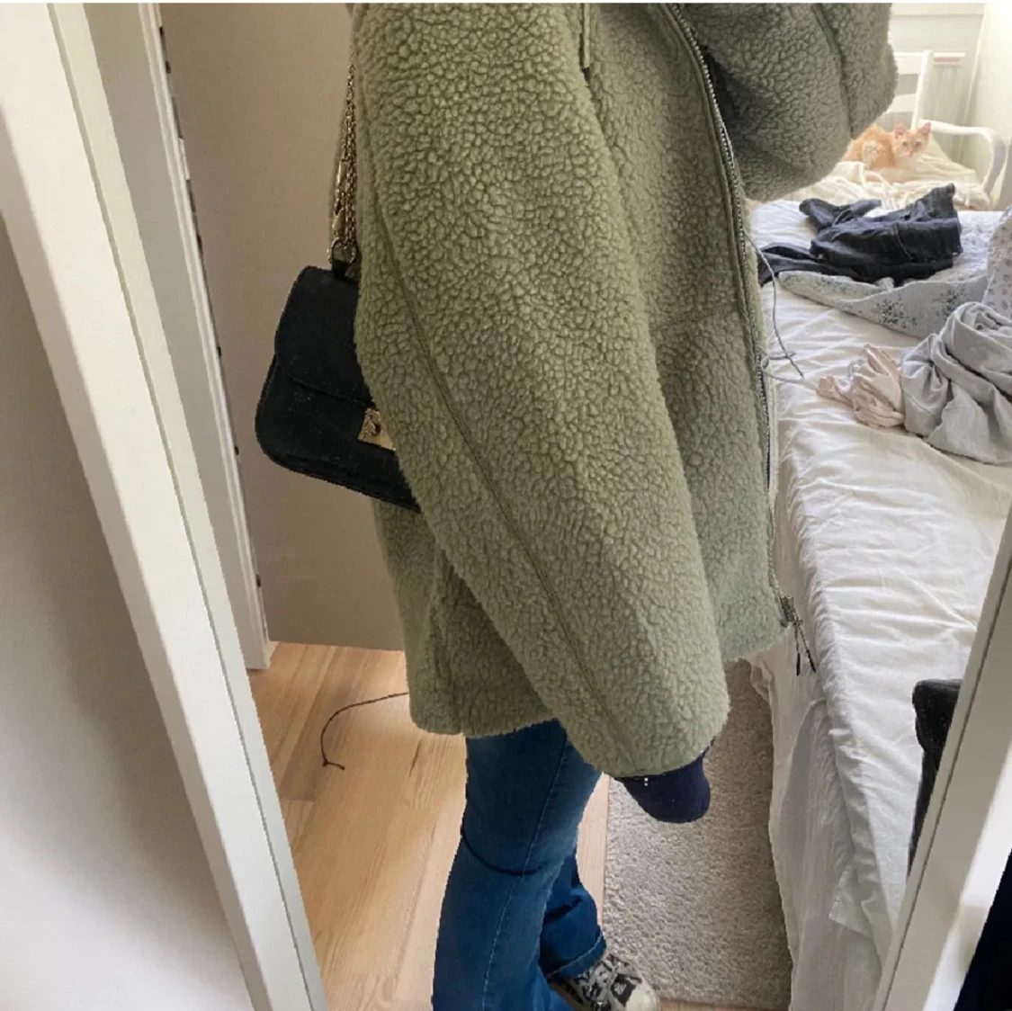 Mossgrön Teddyjacka hm - 90