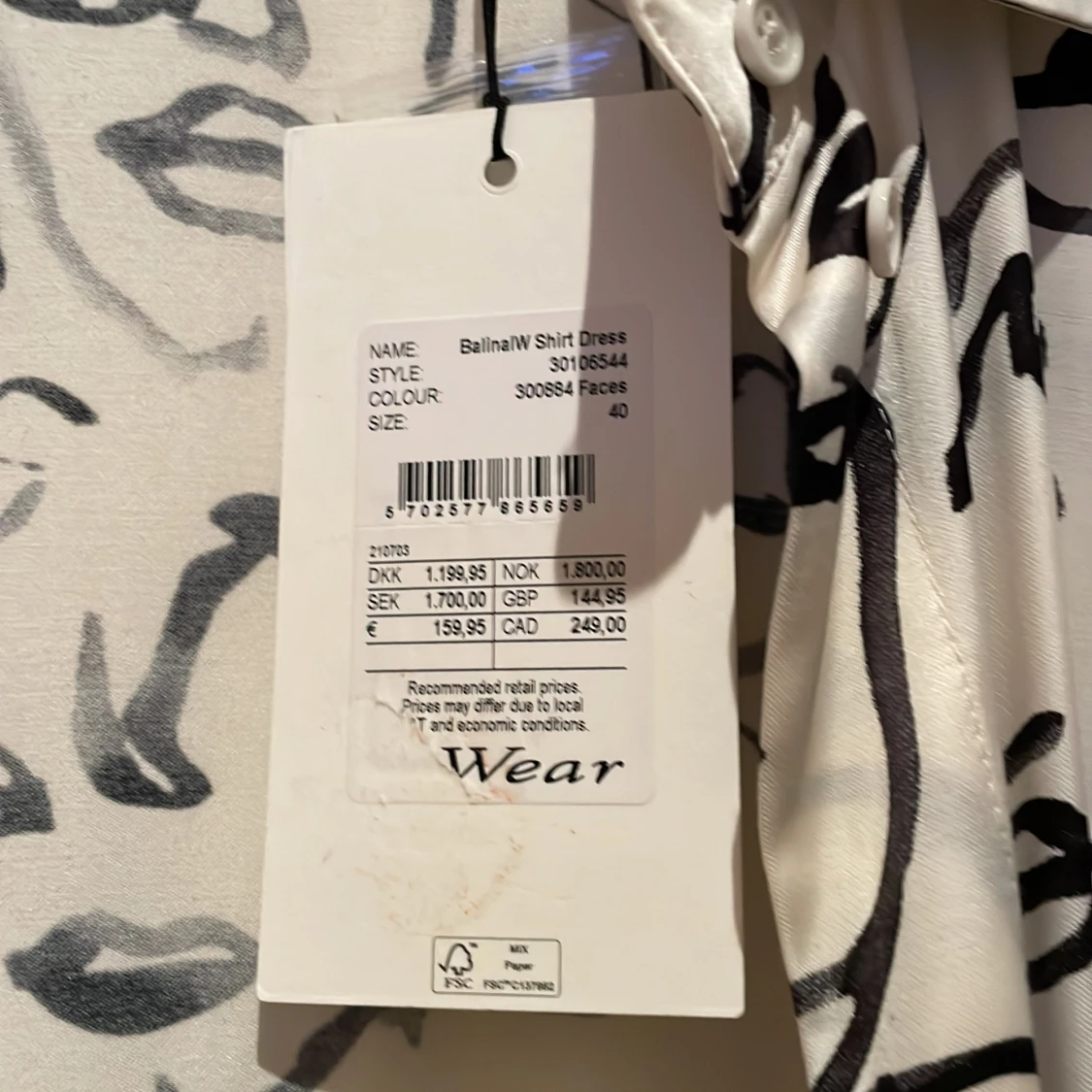 Lång skjortklänning i härlig kvalitet från In Wear - 90