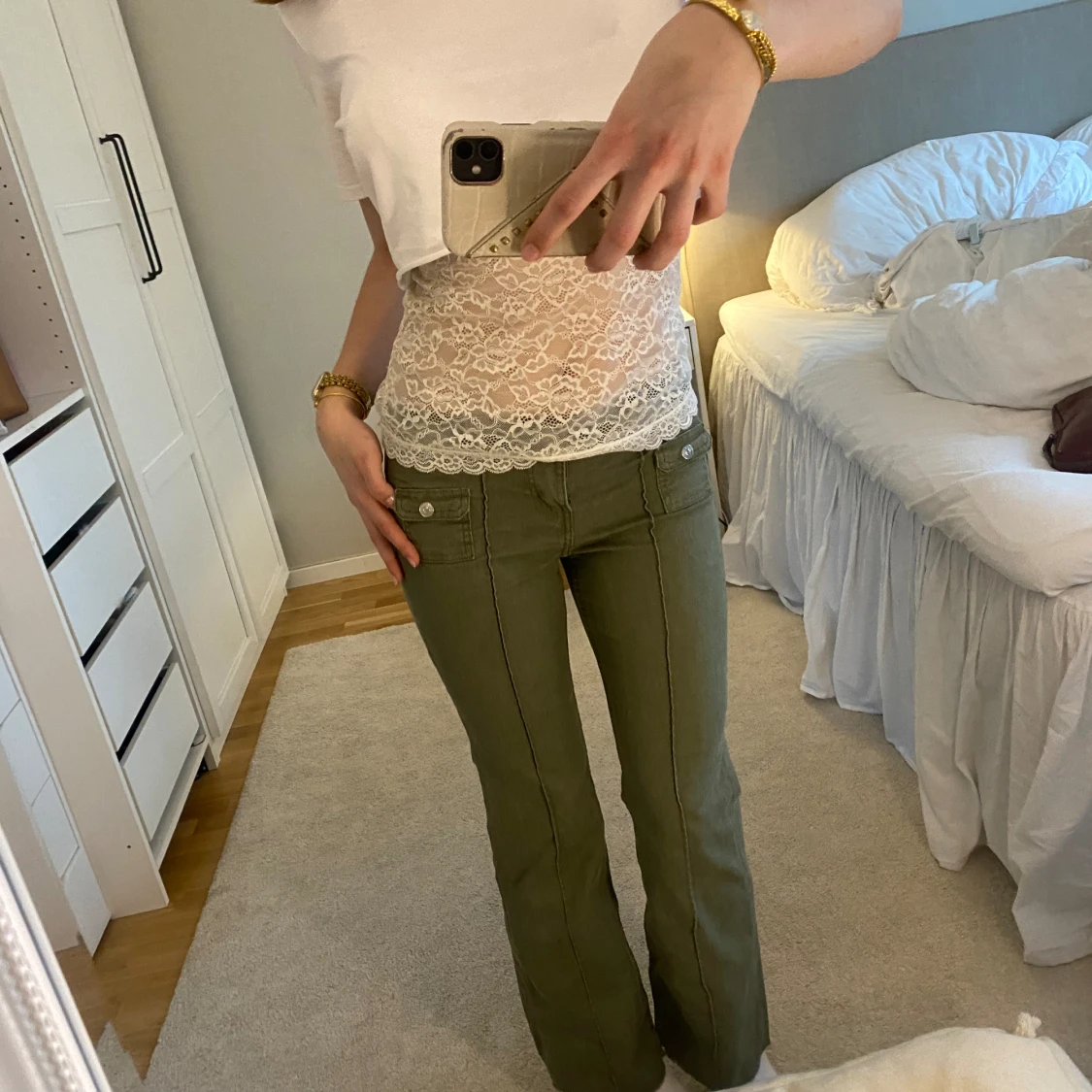 H&M gröna jeans - 92