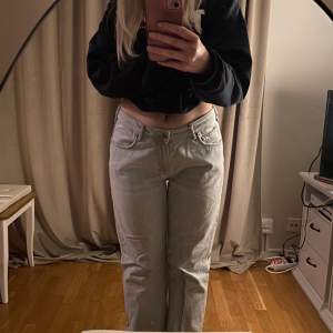 Väldigt ljusblåa low-waist raka jeans från bikbok🩵 Waist 29 (uttöjda, passar säkert 30-31), length 32 Hela och rena, inga större tecken på användning! Jag är 163cm lång och de är för långa för mig❣️