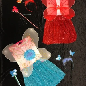 Barn Fjäril Kostym / Ängel Vingar med kjol  - 4 delar/set 99kr/set