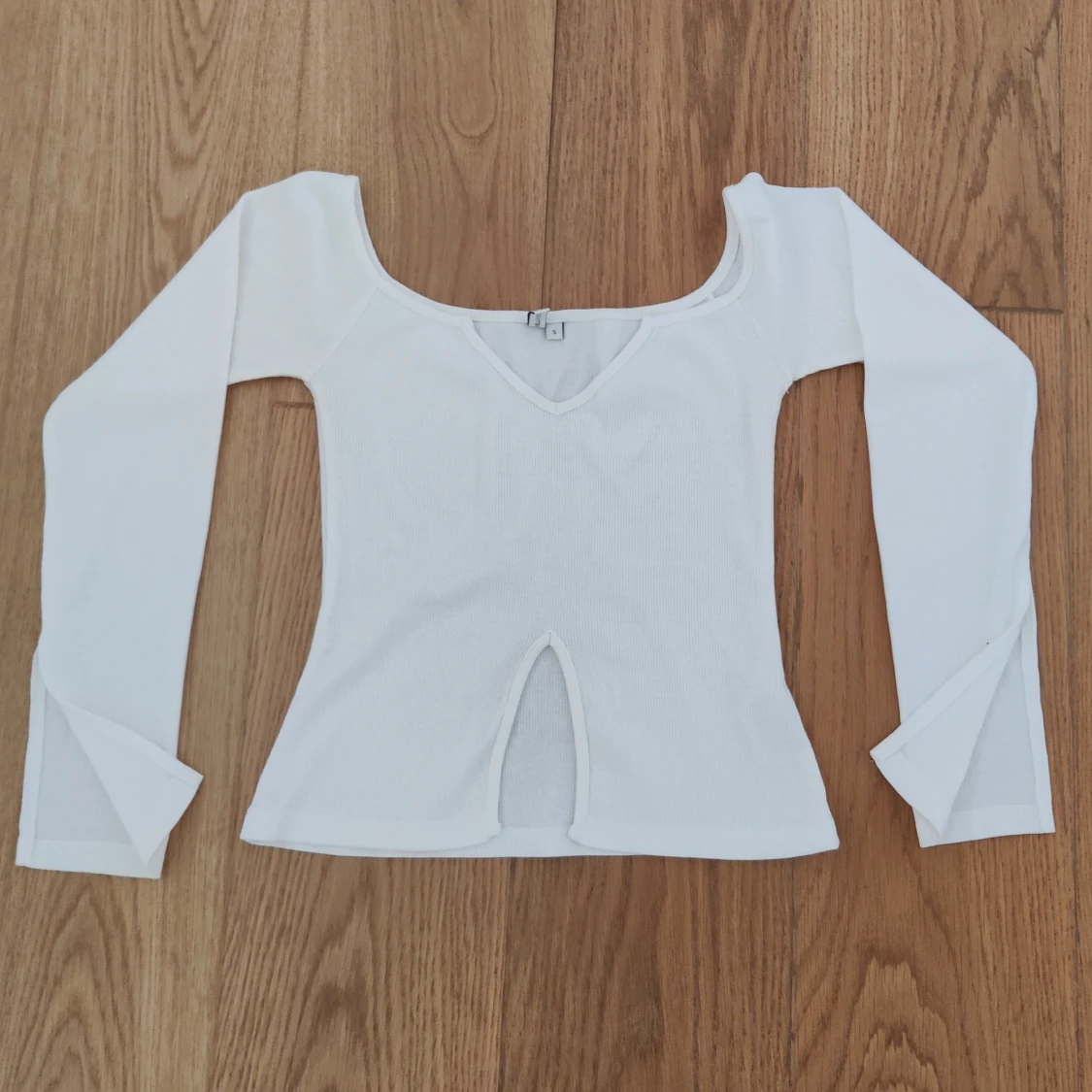 Vit långärmad tröja - 90