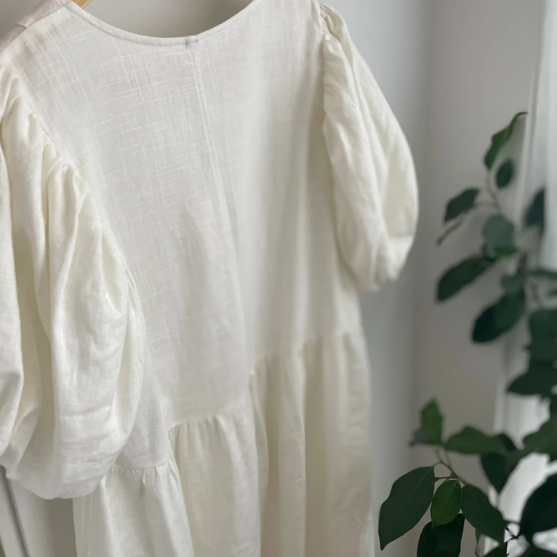 Vit sommar klänning  - 90