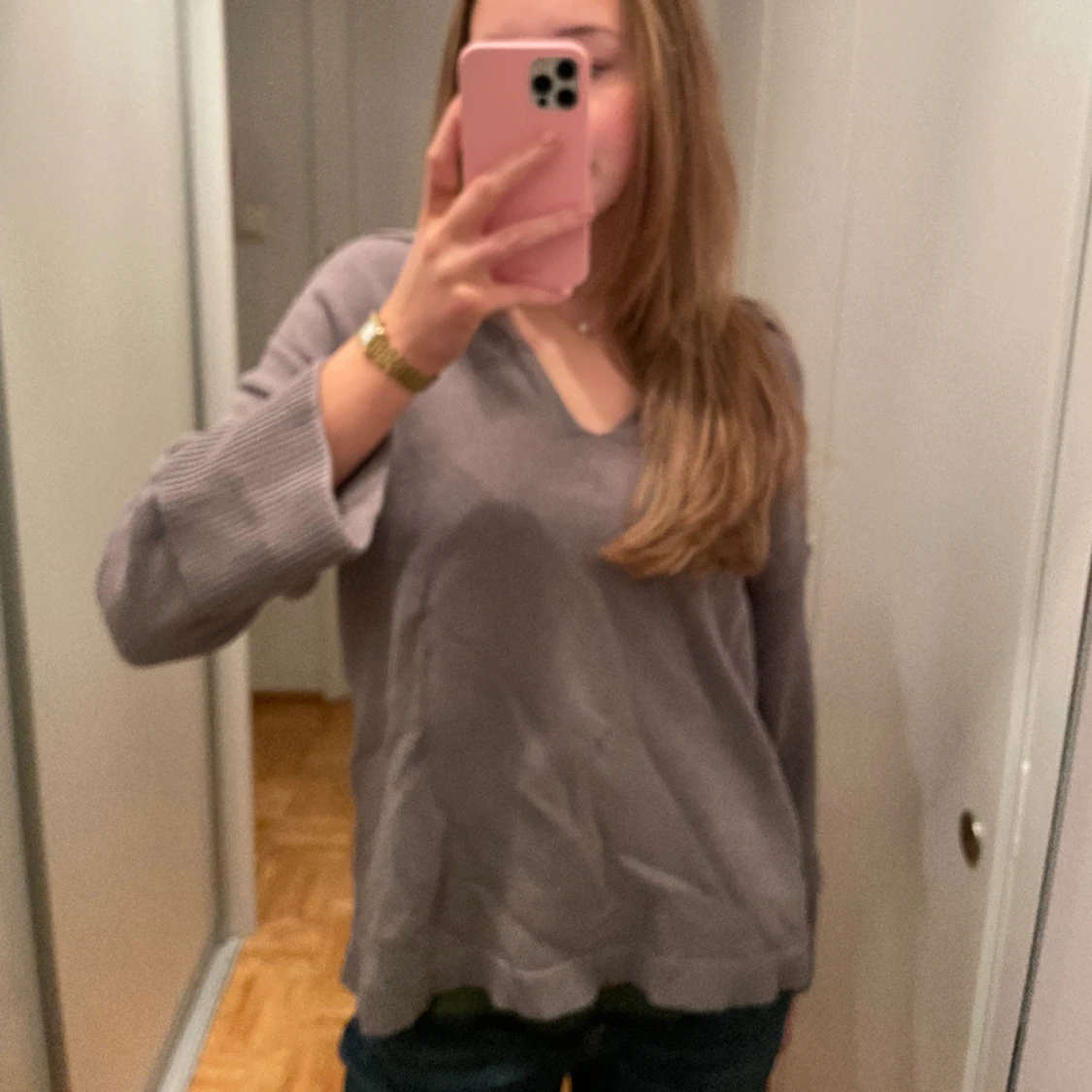 Grå stickad tröja från Zara - 90