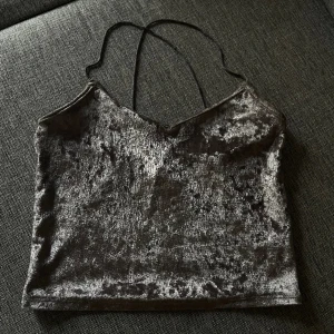 Fest topp - Fin lila/silver fest topp eller vardags topp beroende på hur man väljer att använda den. Toppen har ett sammets material som gör att den skiftar lite i färg beroende på ljus. 