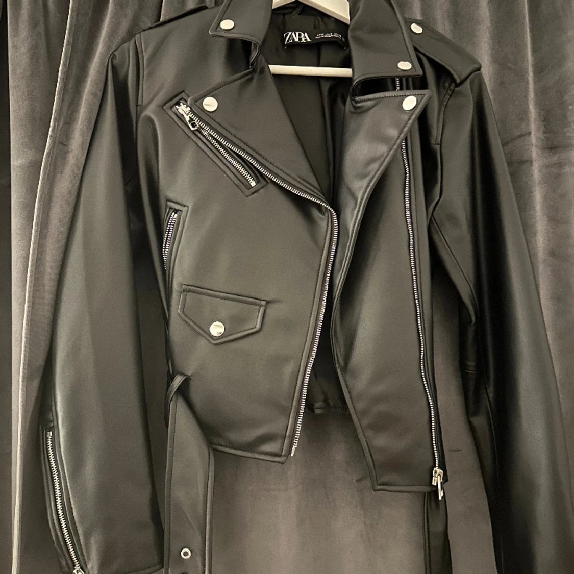 Zara skinn imitation jacka