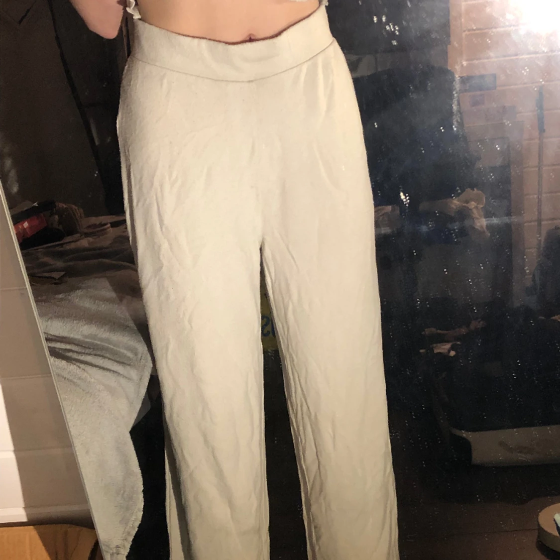 Vita mjukisbyxor - 90