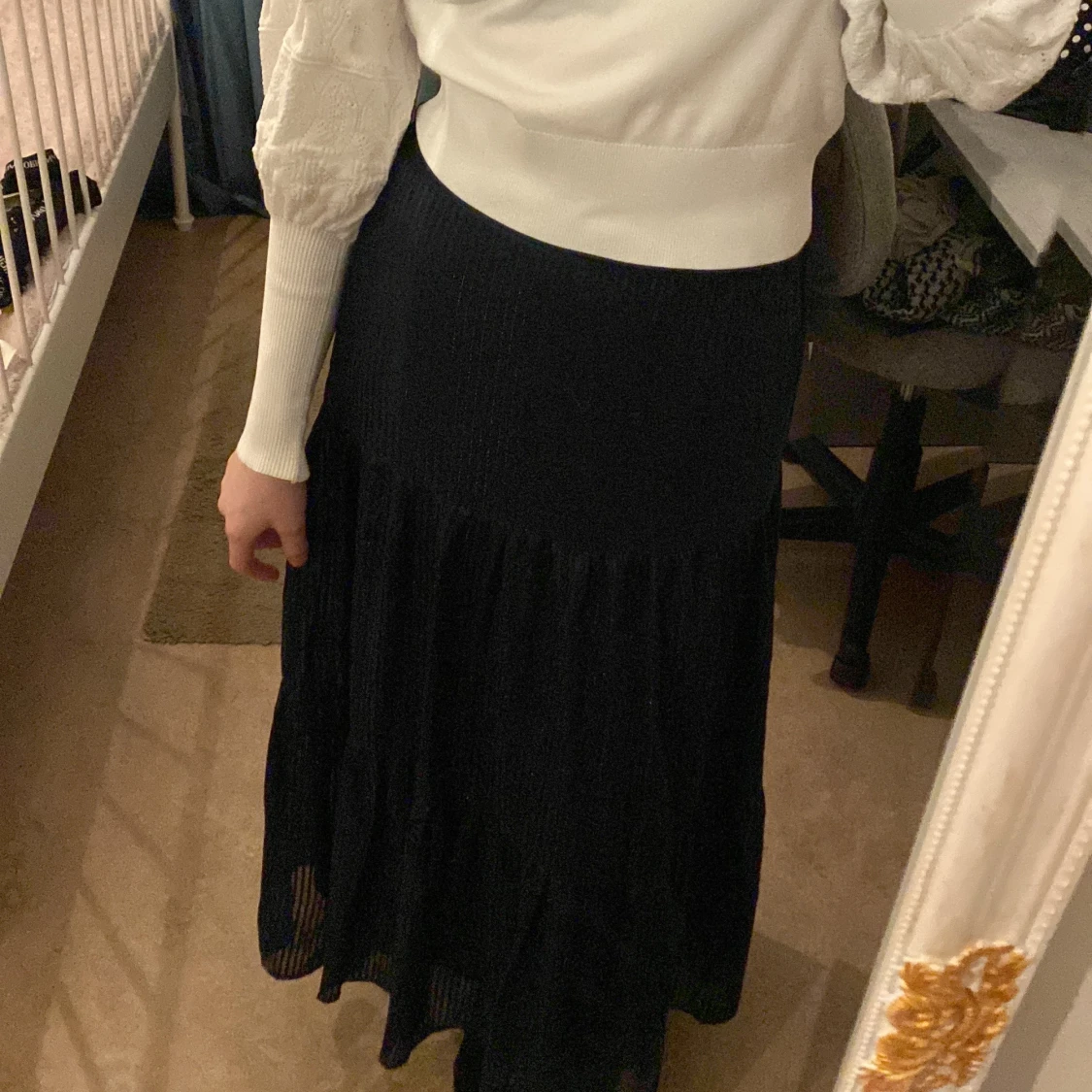 Mörkblå maxi kjol - 90