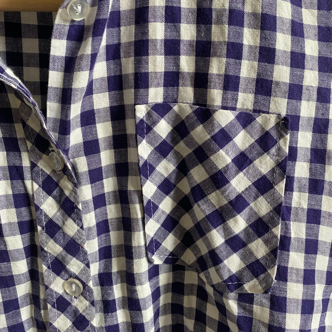 Kortärmad rutig skjorta  - 90