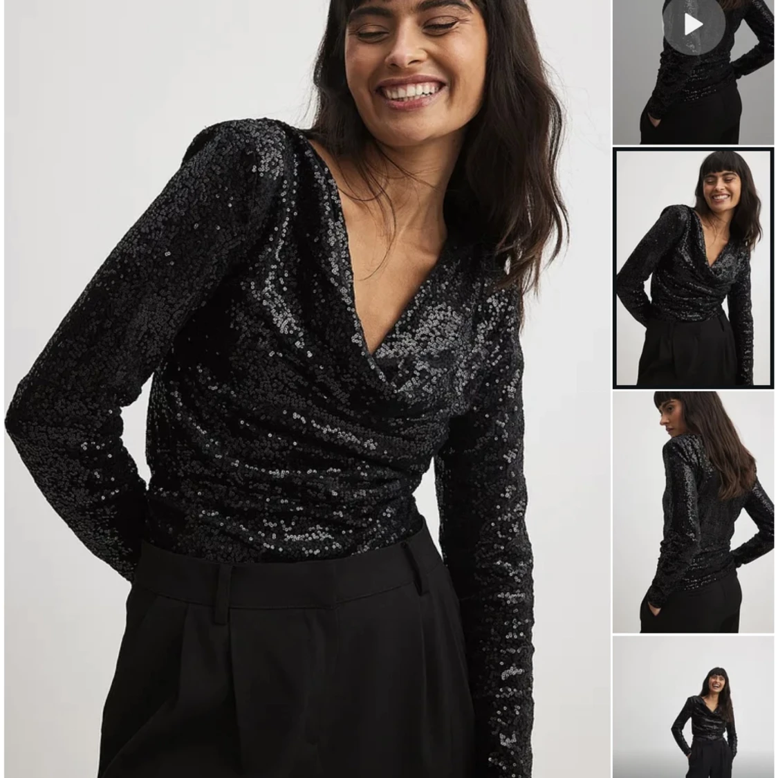 Fin paljettfesttopp - 90