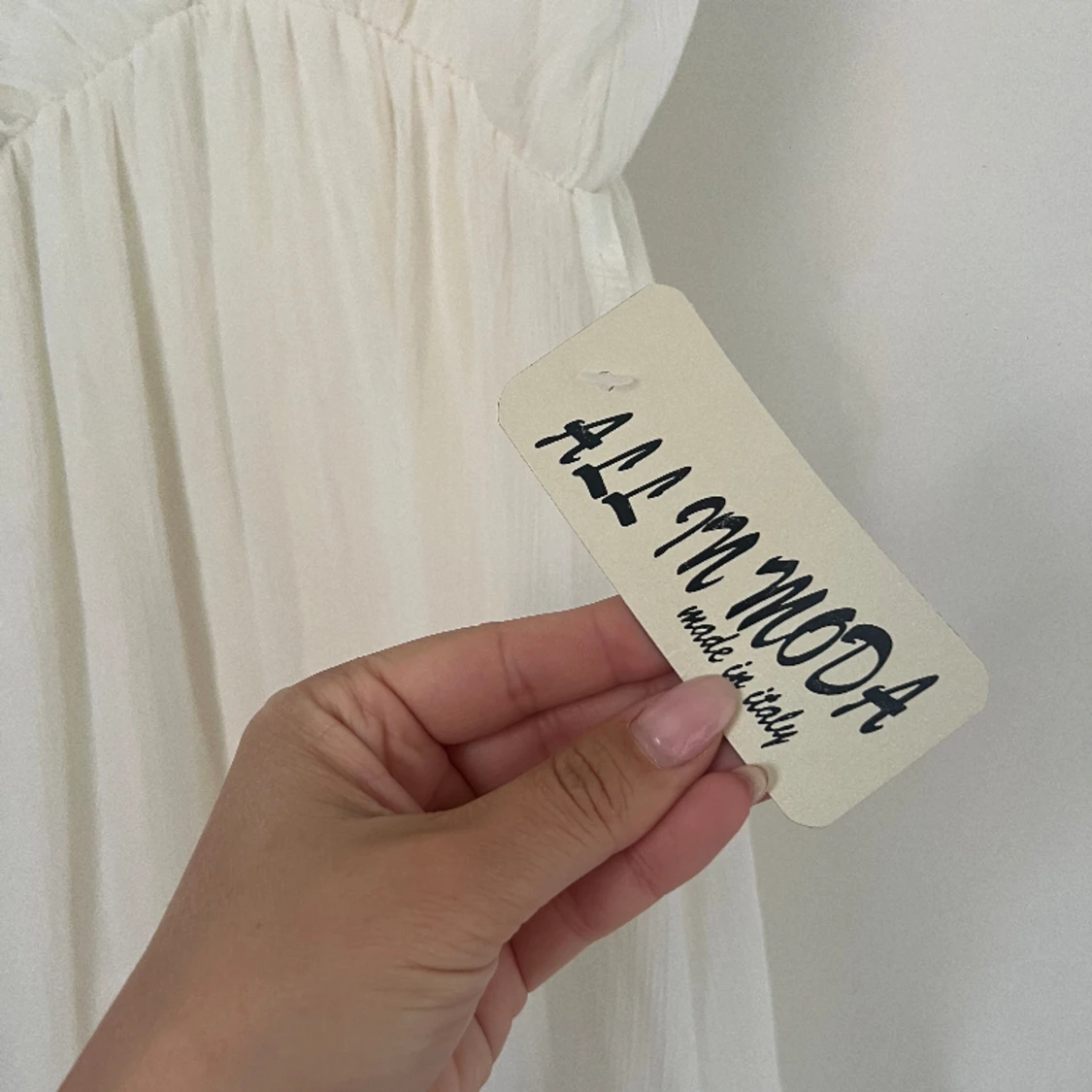 Vit lång klänning 🤍 - 91