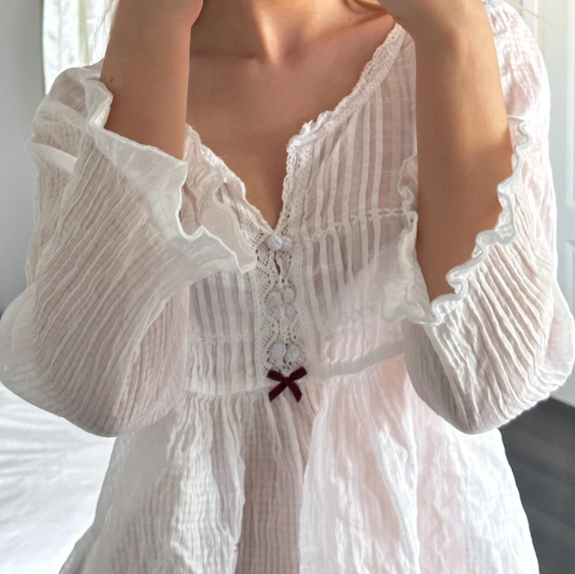 Oddmolly blus med rosett - 92