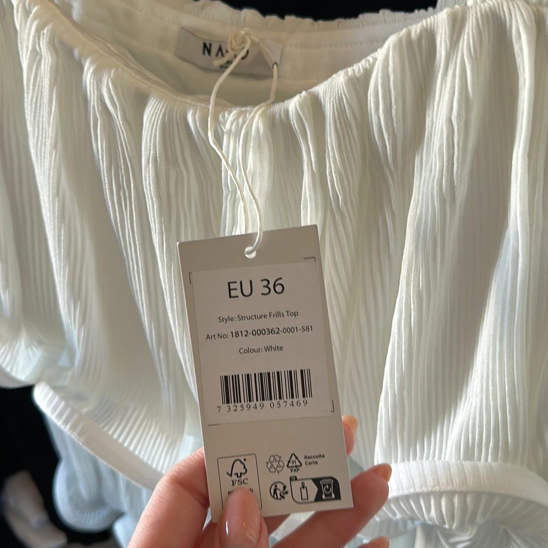 Vit volang topp - 90