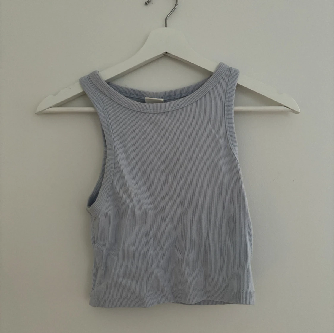 Blå halterneck topp