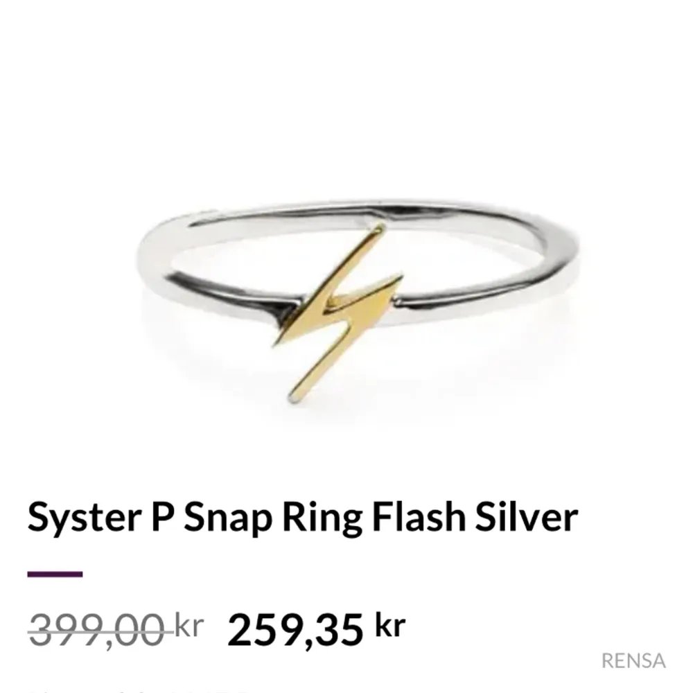 Ring från syster P. Silvrig och Guldig. Tror den är i storlek S. Accessoarer.