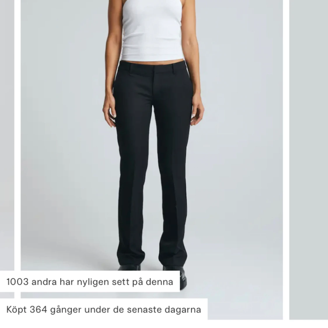 lågmidjade kostymbyxor