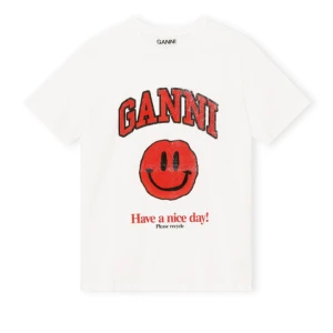 Ganni t shirt - Ganni t-shirt som använts fåtal gånger, nyskick❣️köpt för 995kr på Gannis egna hemsida