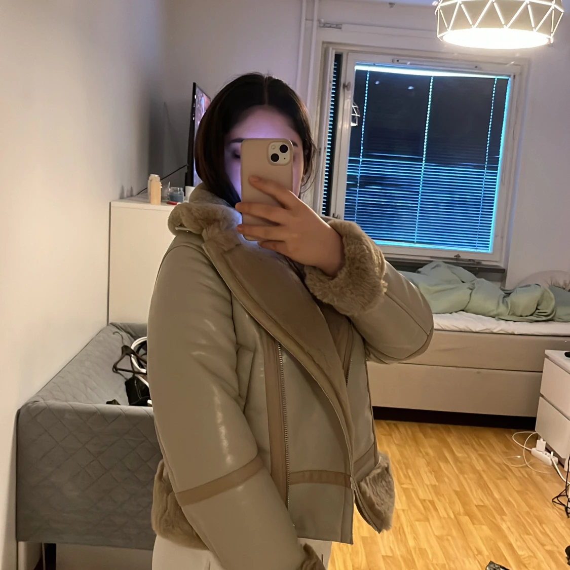 Pälsig höst jacka - 90