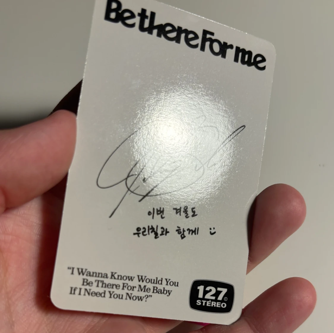 johnny be there for me album photocard  - 63