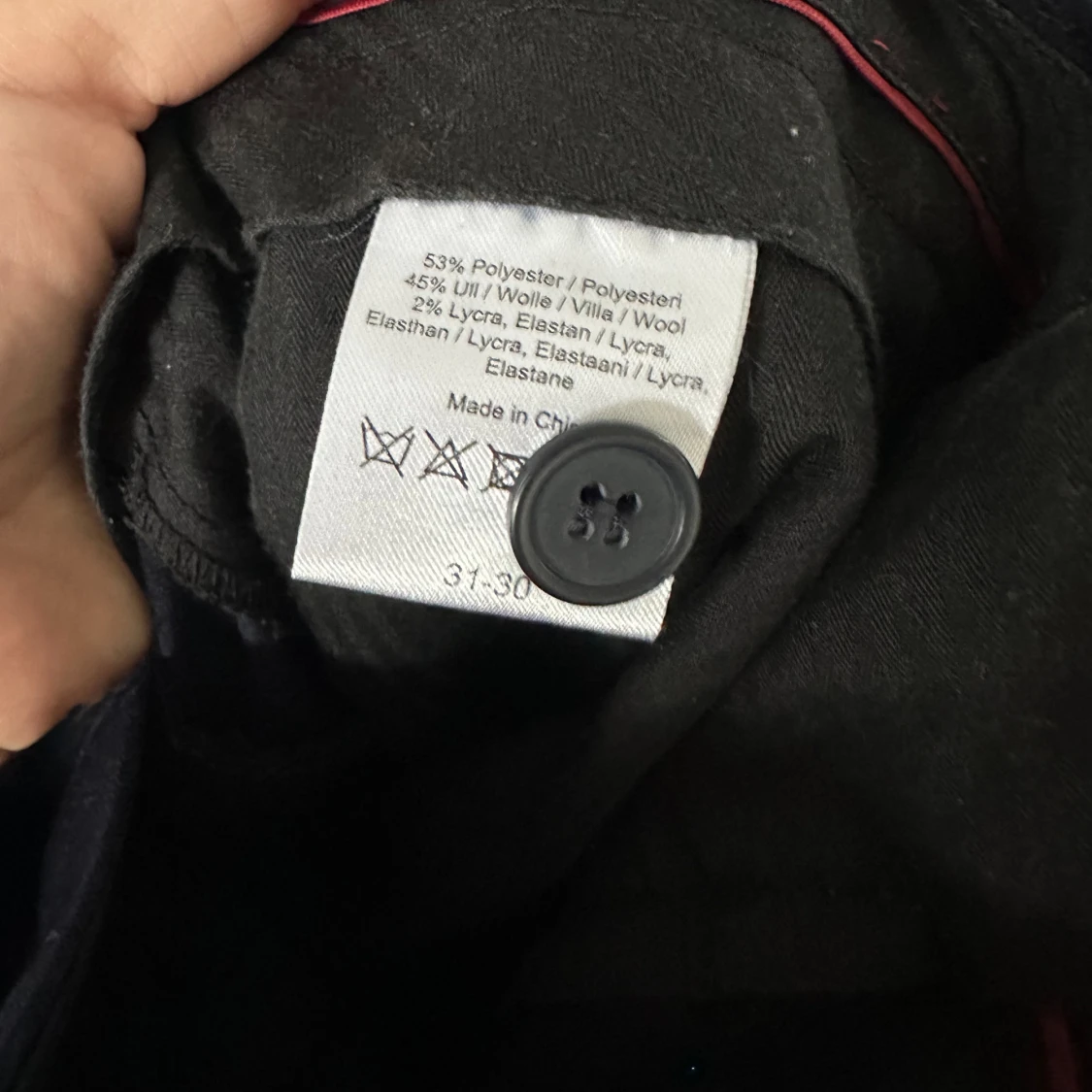 Blå kostymbyxor - 90