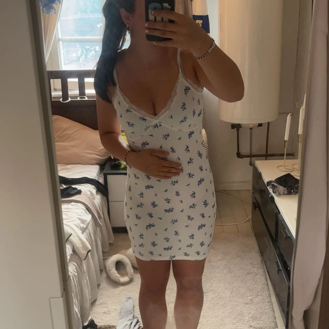 Blommig klänning  - 90