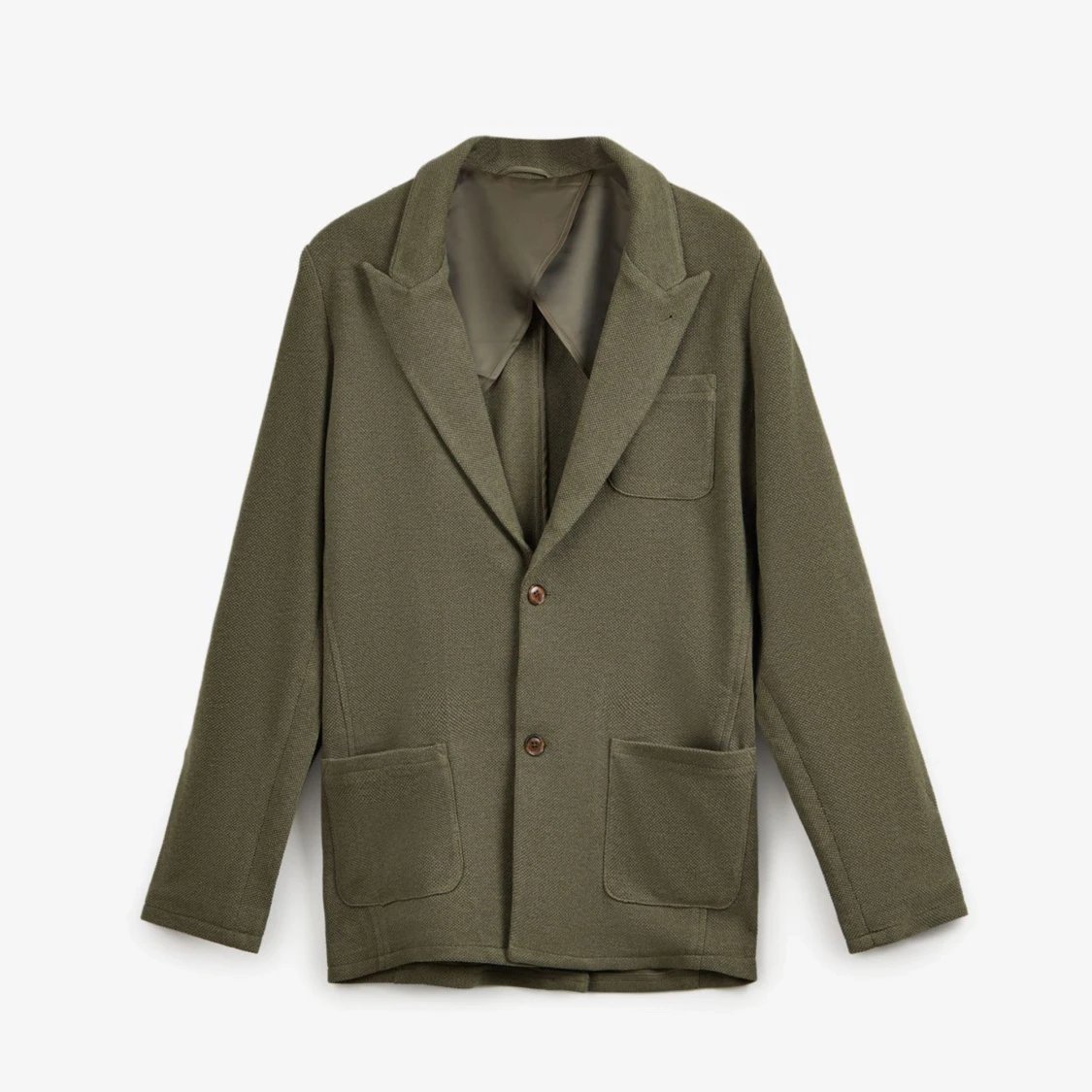 Mörkgrön stickad kavaj - 93