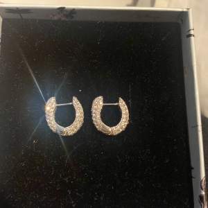 Säljer dessa super fina örhängena från pilgrim då jag bytt till guld, nypris 449, superbra skick!