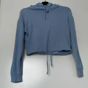 Blå, tunn hoodie från Gina Tricot. Inga defekter, perfekt till våren 