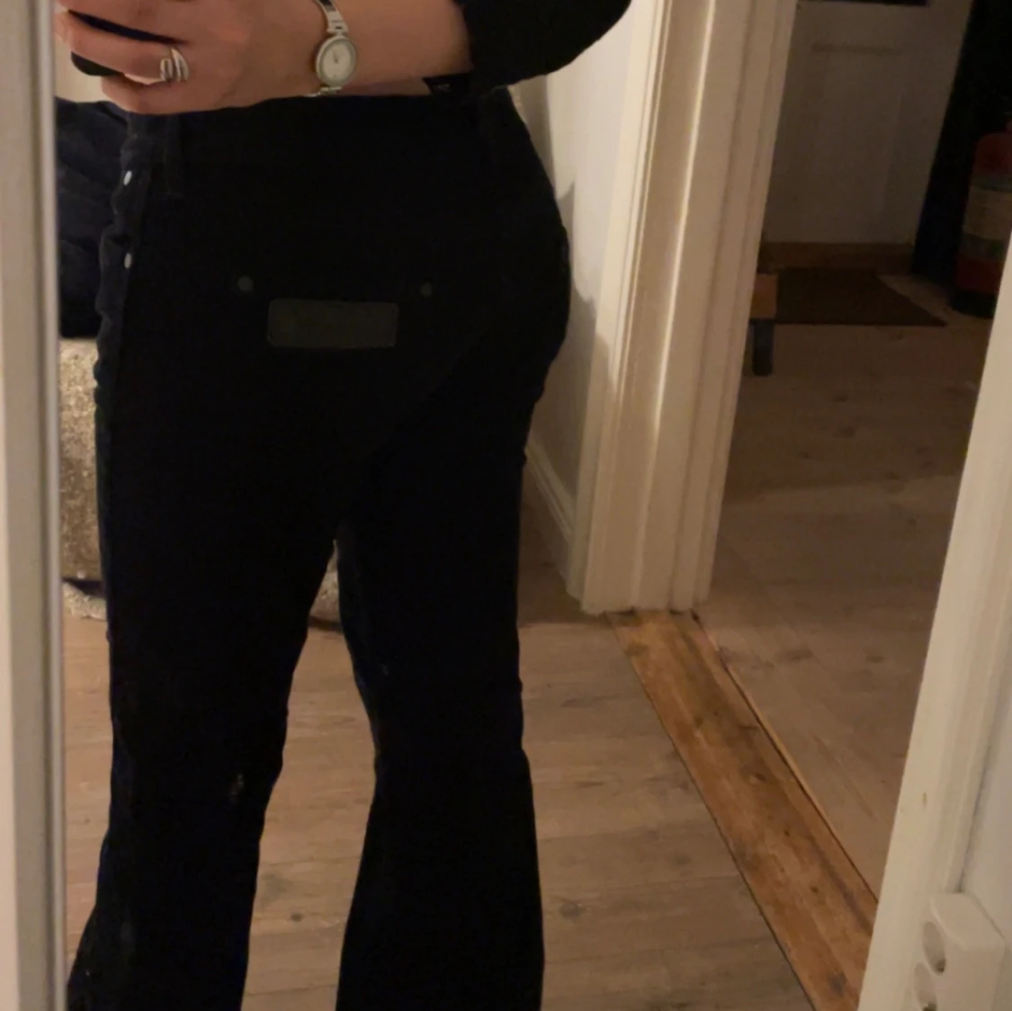 Lågmidjade svarta jeans - 91