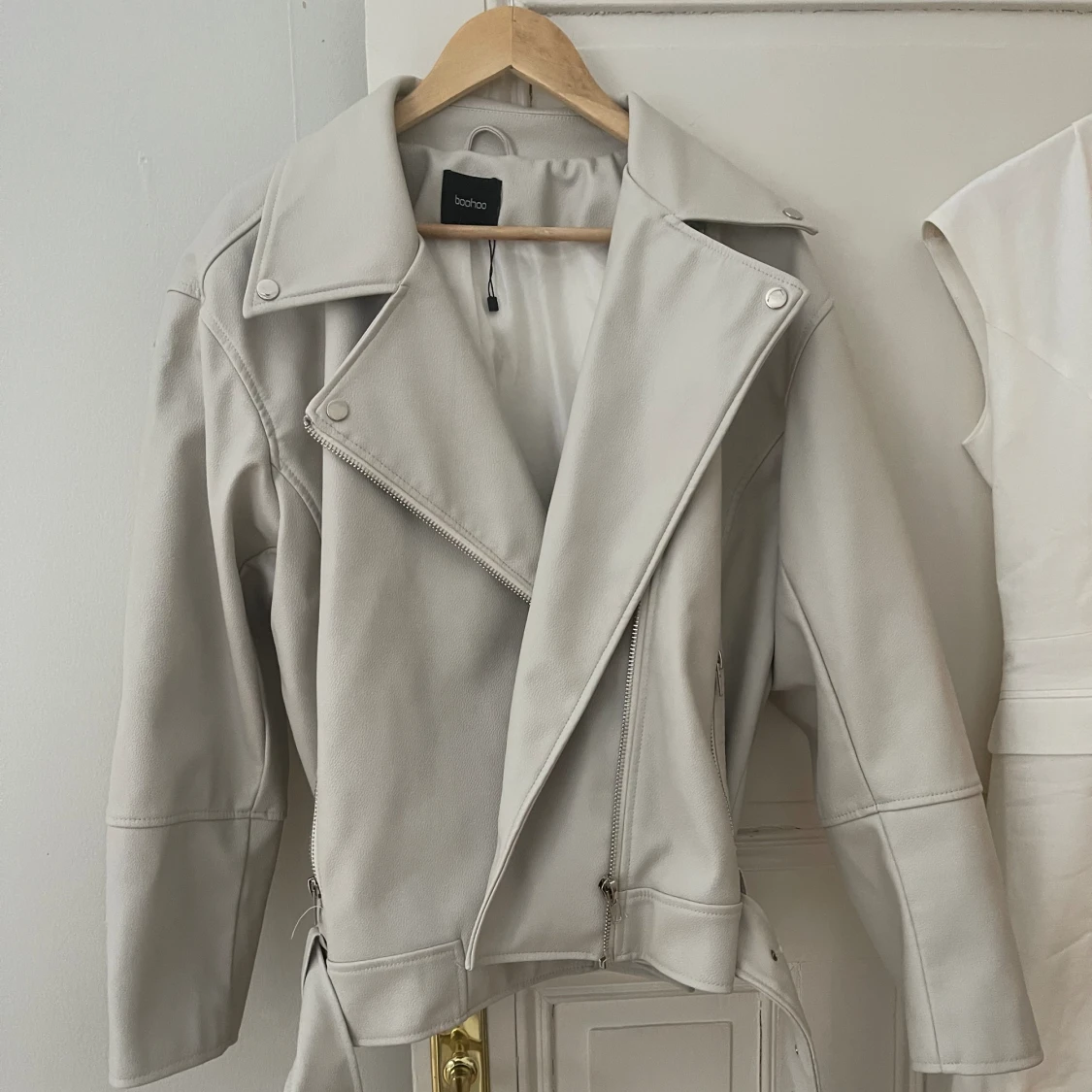 Vit skinn jacka - 90