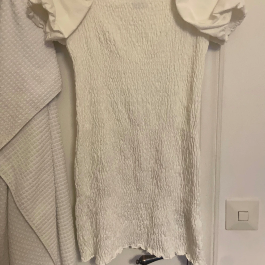 Vit kort klänning - 91