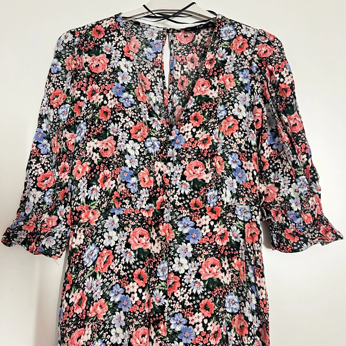 Blommig-klänning  - 90