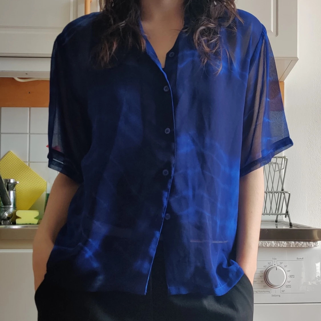 Blå mesh skjorta - 4