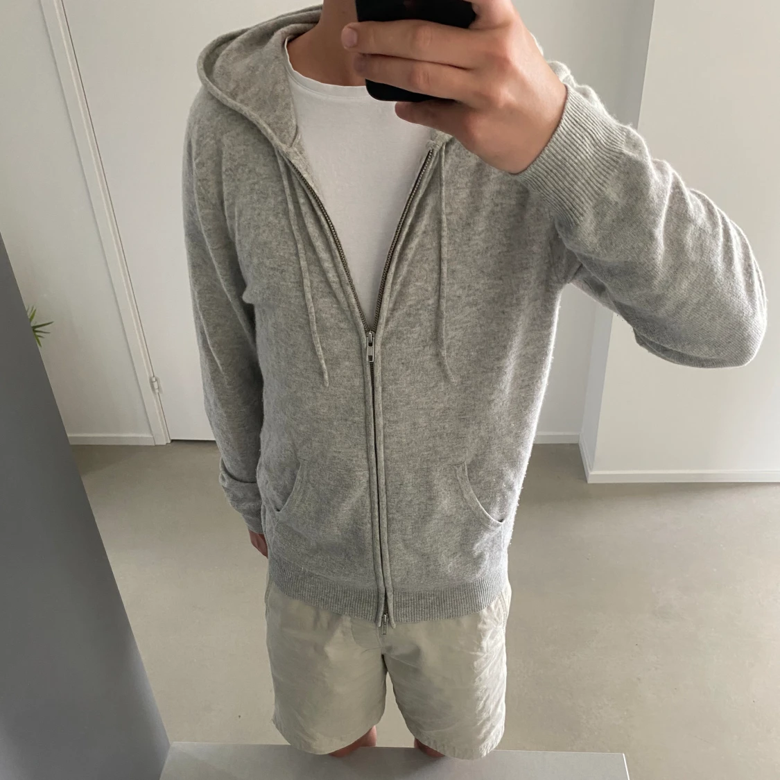 John Henric kashmir zip hoodie