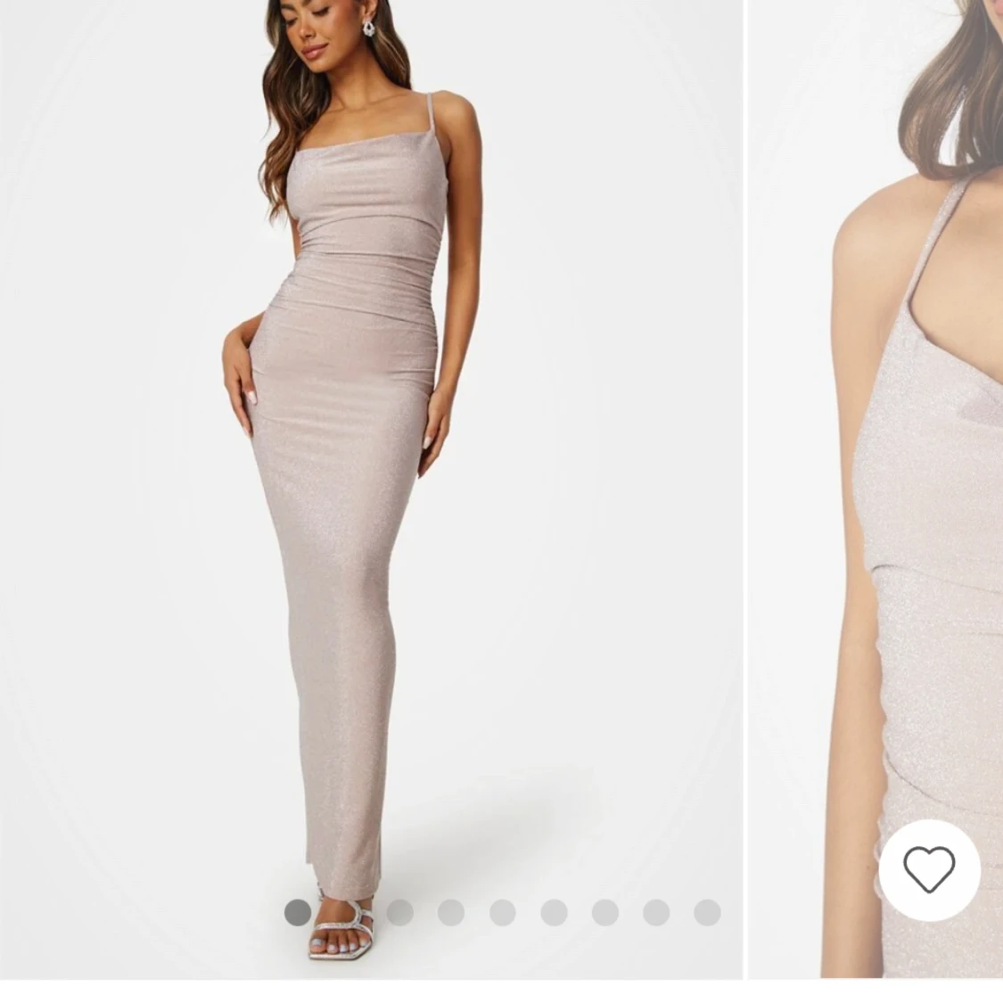 Madeleine Bitici X Bubbleroom Madeleine Sparkling Strap Dress Champagne L - 90