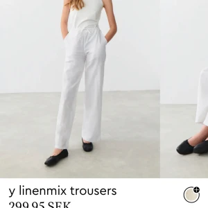 Linnebyxor  - Säljer dessa ginatricot young linnebyxor. Använda endast en gång. Originalpris: 300kr. Passar mig som är tonåring och har storlek S i byxor.