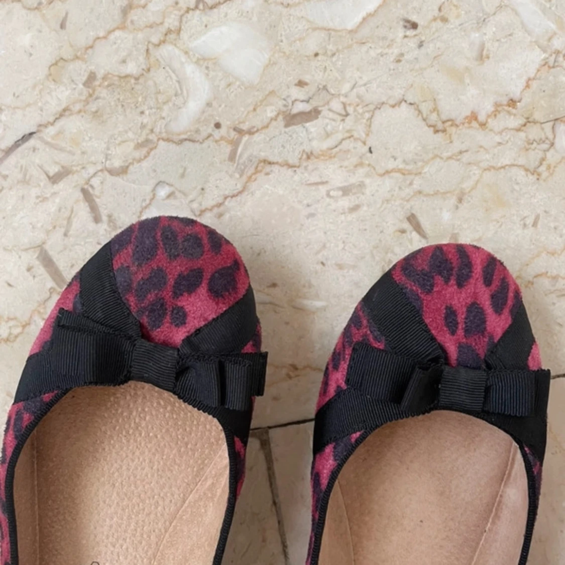 Leopardballerinaskor