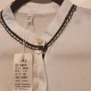 Vitt Skjorta  - Dam elegant långarmad skjorta 