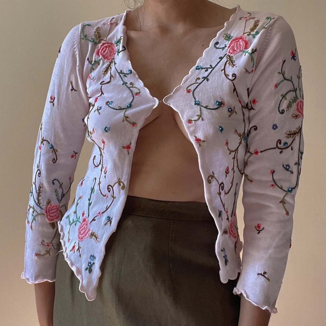 Vintage Philosophy by Alberta Ferretti Embroidered Cardigan