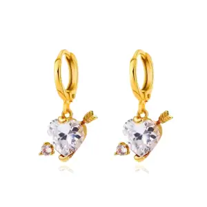 Material: Stainless Steel. Cupid Love Earrings – These enchanting, gold-plated, stainless steel earrings showcase a pair of delicately crafted cupid wings, providing a lightweight and comfortable adornment for any occasion. 