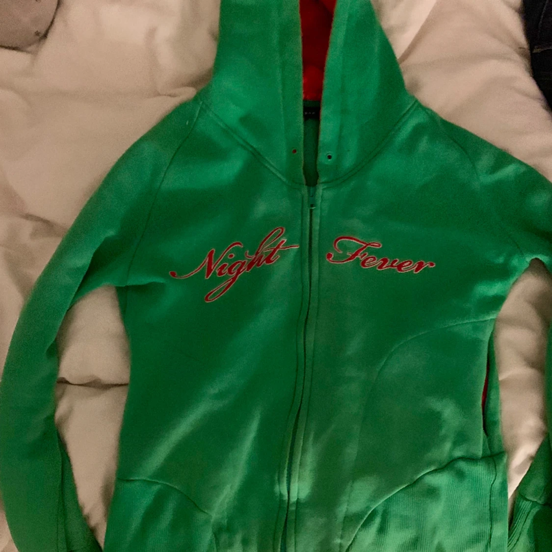 Grön/röd zipup - 91