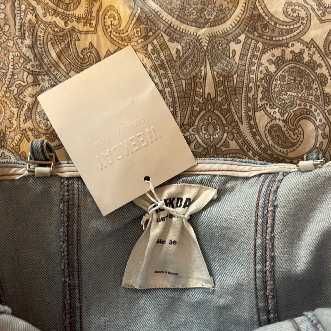 weekday next mesh denim top - 91