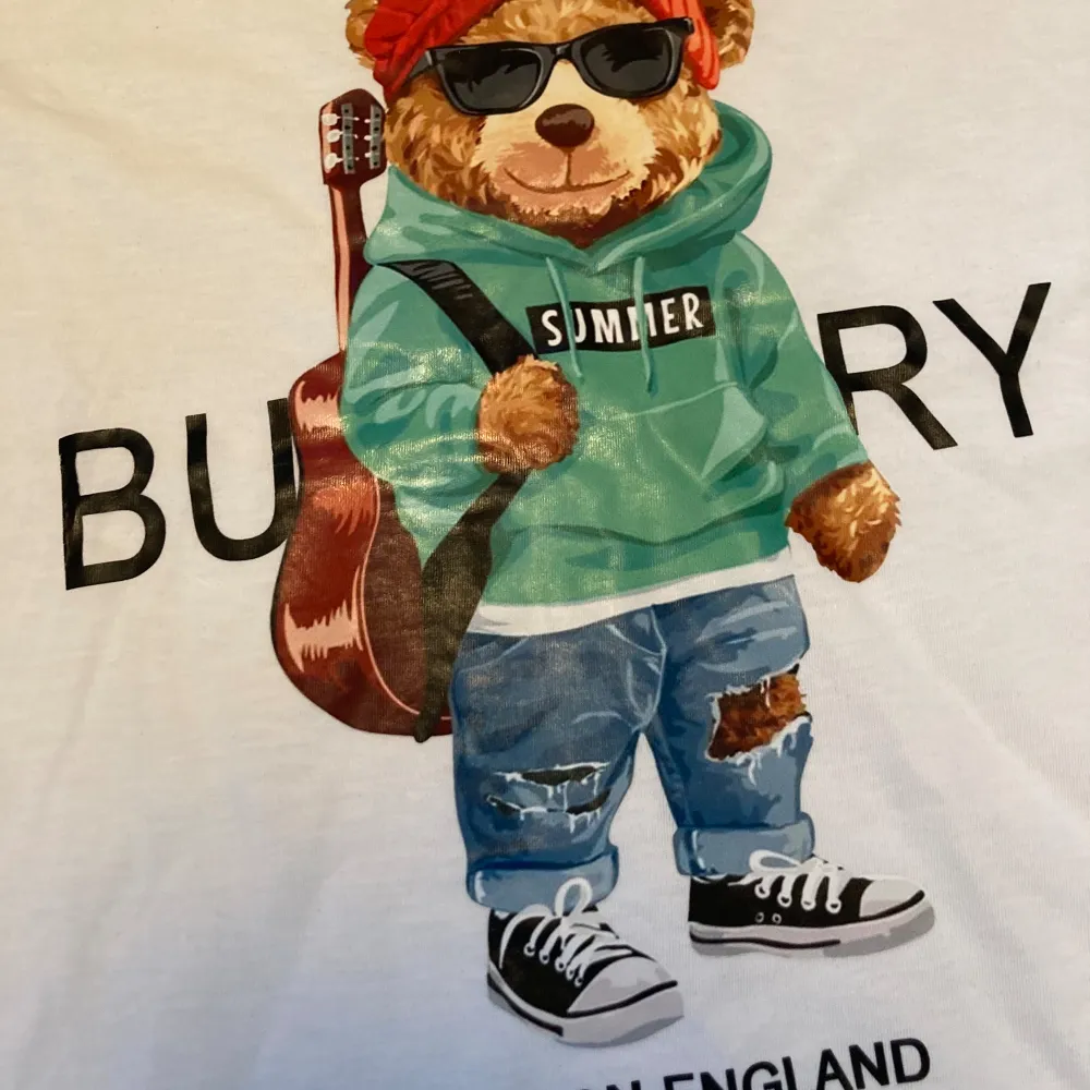 Säljer en helt ny burberry T-shirt som aldrig använd den har inga fläckar eller skador. . T-shirts.