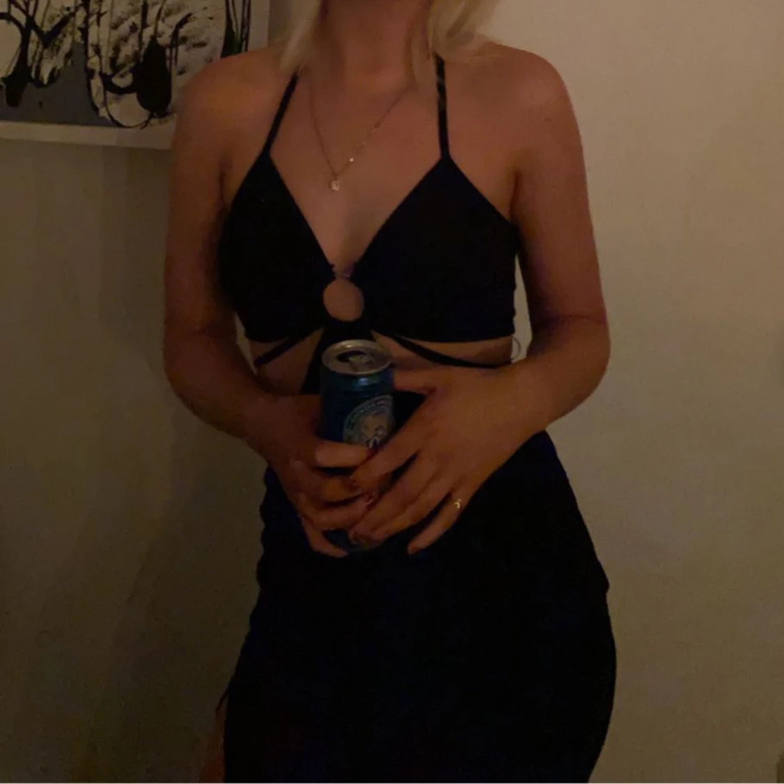 Glittrig långklänning  - 90