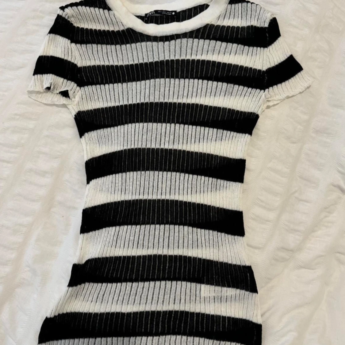 Randig mesh fest topp