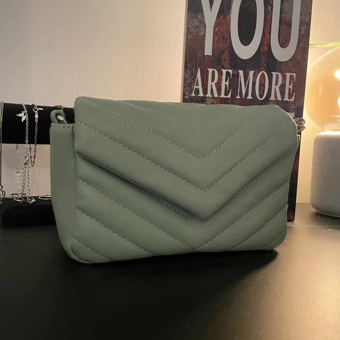 Grön väska från glitter - 91