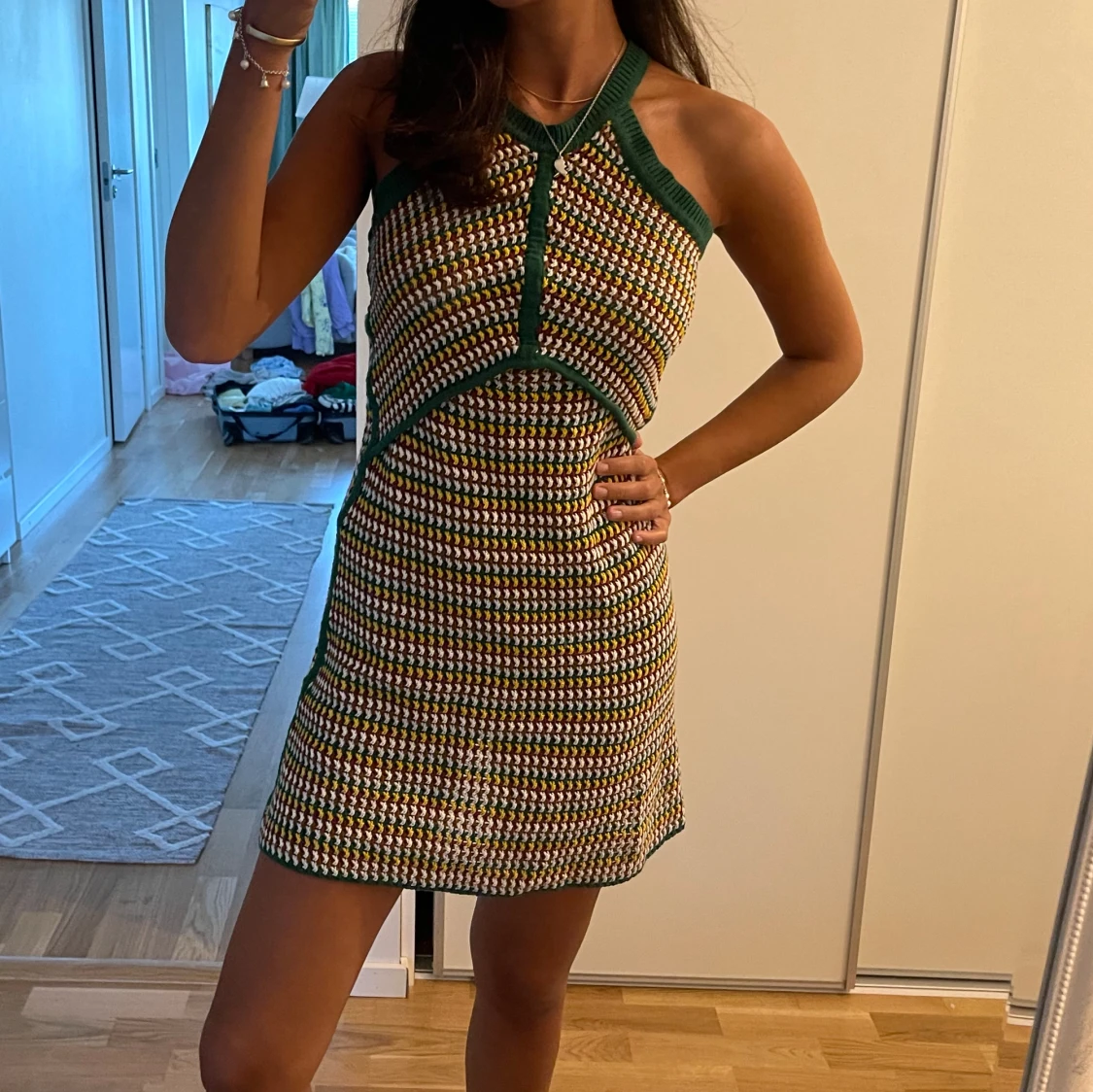 Stickad sommarklänning  - 90