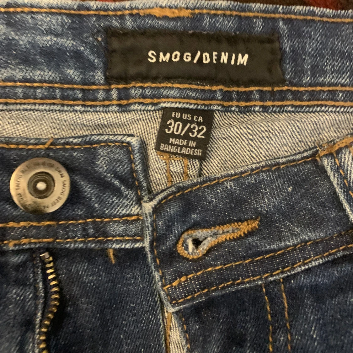 Blå rivda jeans - 90